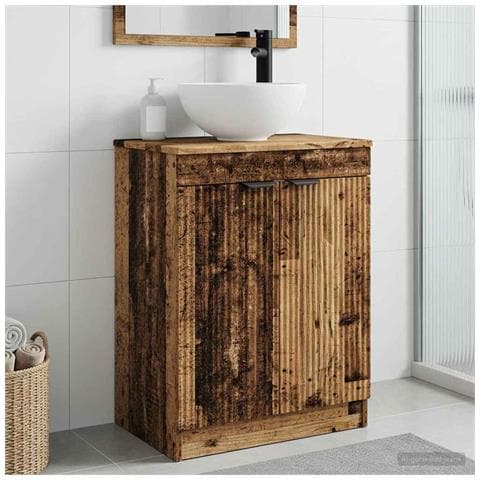 Mobile da bagno con lavabo Legno antico 54 x 35 x 83 cm - Foto 2