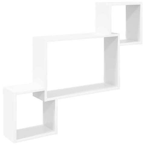 Scaffale da parete A parete Bianco 91,5 x 15 x 76 cm - Foto 1