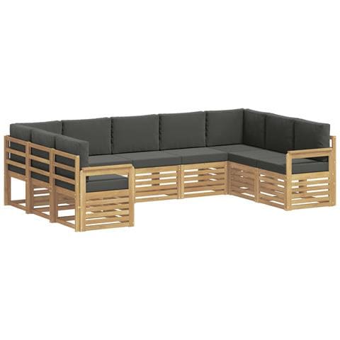 Set di divani da esterno 7 pcs Bianco e Antracite - Foto 1