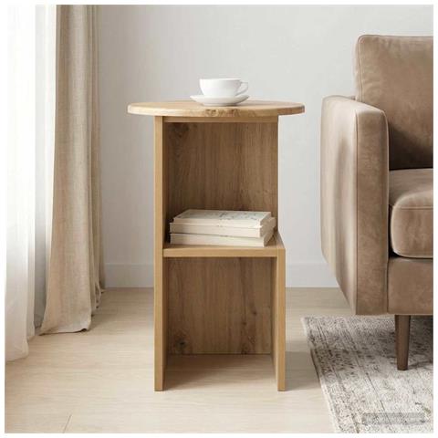 Tavolo laterale Rovere Artigianale Ø 39,5 x 55 cm - Foto 2
