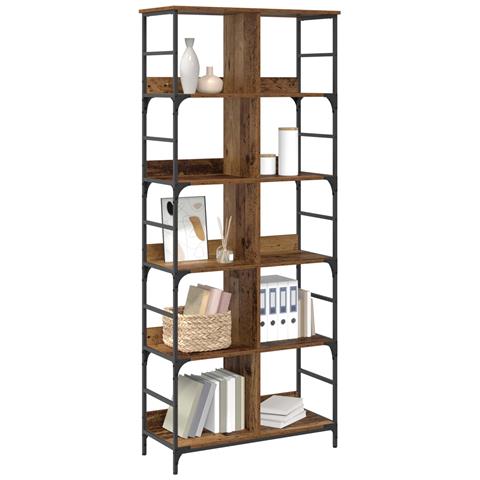 Libreria Legno antico 78,5 x 33 x 188,5 cm metallo PB - Foto 2