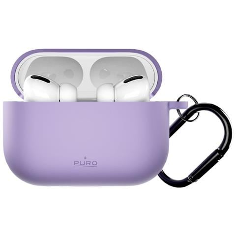 Custodia Airpods Pro 3 Con Moschettone Viola Puro - Foto 2