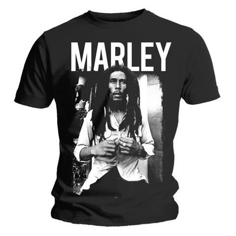 Bob Marley - Black & White (T-Shirt Unisex Tg. L)  - Foto 1