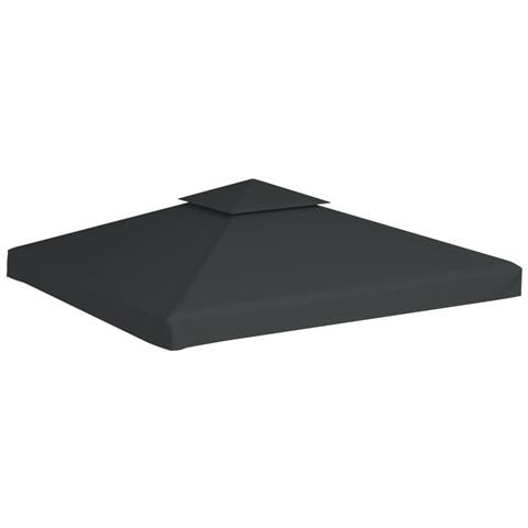 Telo di Ricambio per Gazebo 310g /m² Grigio Scuro 3x3m - Foto 2