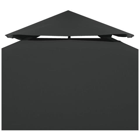 Telo di Ricambio per Gazebo 310g /m² Grigio Scuro 3x3m - Foto 6