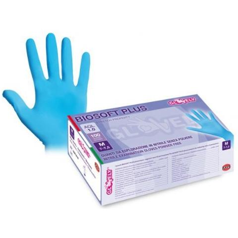 Guanti Da Esplorazione In Nitrile Senza Polvere Biosoft Plus, Conf. 100 Pezzi - Foto 1