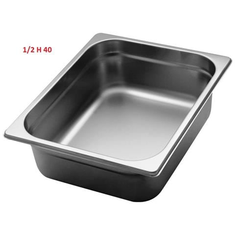 Bacinella Gastronorm In Acciaio Inox Gn 1/2 6 Pezzi Cm. 26,5x32,5 H. Cm. 4 - Foto 3