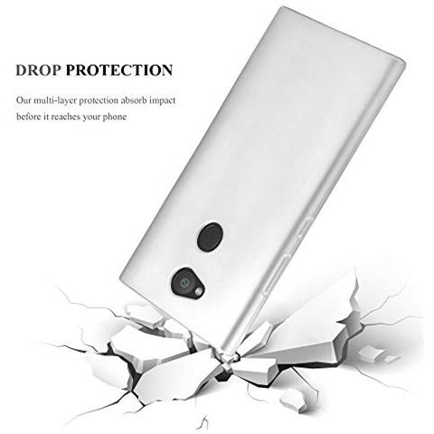 Custodia Compatibile Con Sony Xperia L2 In Argento Metallico - Coperchio Protettivo In Silicone Tpu Flessibile - Foto 2