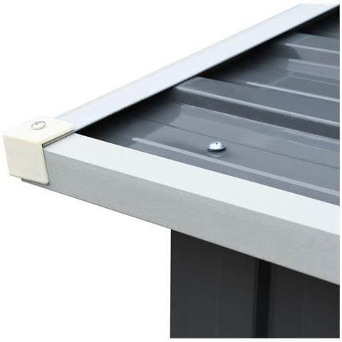 Capannone Da Giardino In Acciaio Zincato 172x91x154cm Grigio - Foto 2