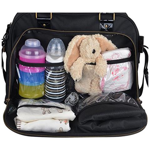 Baby On Board 216611 017 - Borsa Fasciatoio Premio Semplicemente Amore Tatoo Capacità Di Grandi Dimensioni, Colore: Nero - Foto 2