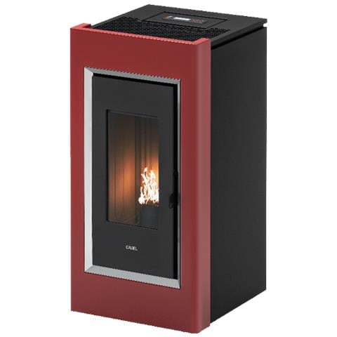 Prince 11 stufa Libera installazione Pellet Nero, Rosso - Foto 1