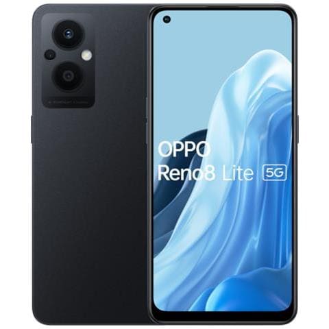 Reno 8 Lite 5G 128 GB 8 GB Ram Dual Sim Display 6.43" Full HD+ Slot Micro SD Fotocamera 64 Mpx Android Cosmic Black - Foto 1
