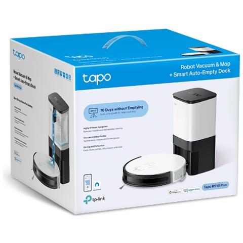 Aspirapolvere Robot Tapo RV10 Plus Capacita 350 L Sacchetto per la polvere Colore Nero / Grigio / Bianco - Foto 6