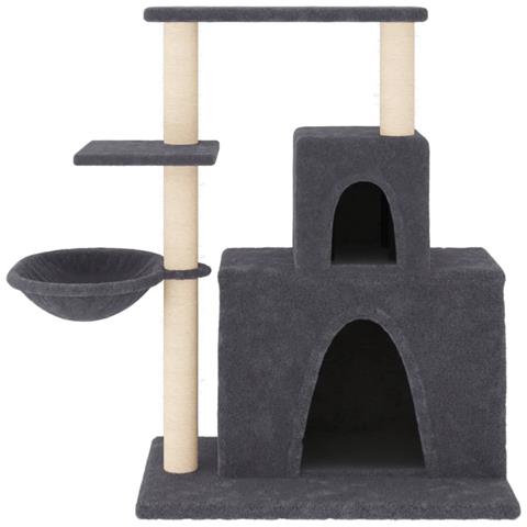 Albero Per Gatti Con Tiragraffi In Sisal Grigio Scuro 83 Cm - Foto 2