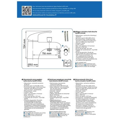 Rubinetto A Comando Unico Per Doccia Cardiff - Foto 2