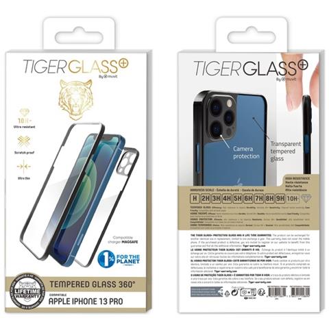 Salvadisplay In Vetro Temperato Per Iphone 13 Pro 360°, Nero Transparente - Foto 2