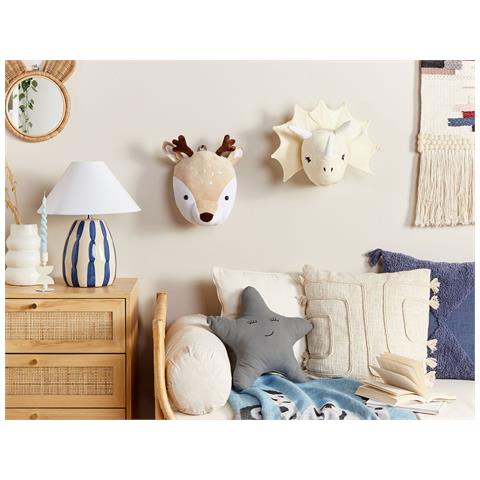 Decorazione Da Parete In Tessuto Bambi Animale Bambini Beige - Foto 1
