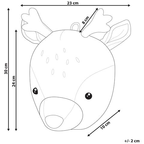 Decorazione Da Parete In Tessuto Bambi Animale Bambini Beige - Foto 6