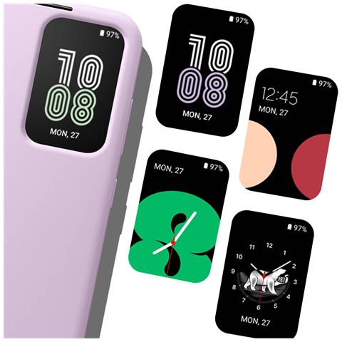 Custodia A55 5g Copertina Finestra Touch Portacarte, Lavanda - Foto 2