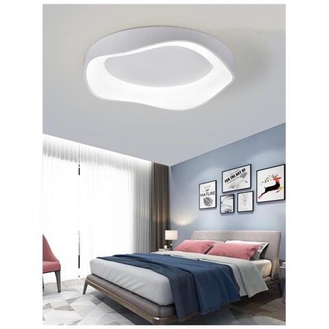 Plafoniera Led A Onda 38 Watt 3 Colorazioni Di Luce Bianca Calda Naturale - Foto 1
