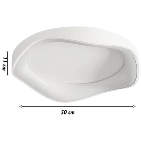 Plafoniera Led A Onda 38 Watt 3 Colorazioni Di Luce Bianca Calda Naturale - Foto 4