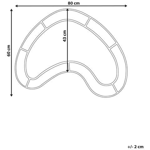 Specchio Bouvron 80 Cm 60 Cm Multicolore - Foto 6