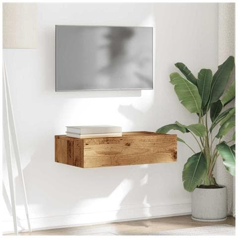 Mobile Porta TV con Luci LED Legno Antico 60x35x15,5 cm - Foto 2