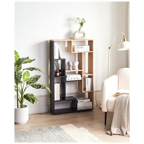 Scaffale Alma 122 Cm Marrone /nero - Foto 1