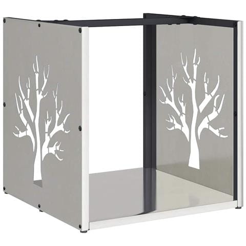 Rastrelliera per Legna da Ardere 40x40x40 cm in Acciaio Inox - Foto 1