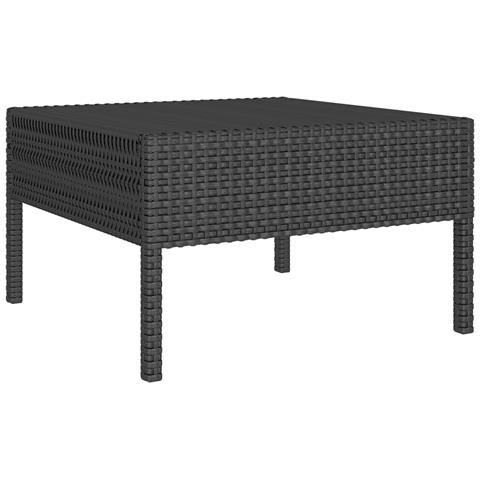 Set Divani Da Giardino 6 Pz Con Cuscini In Polyrattan Nero - Foto 2