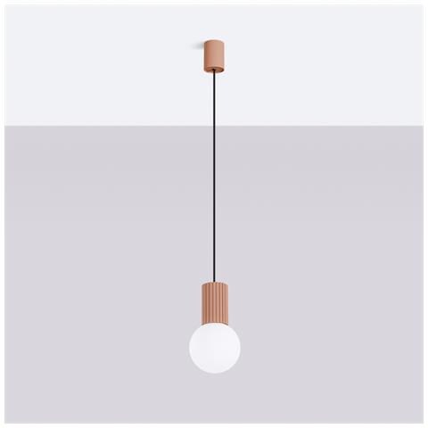 Sollux Lighting Lampada A Sospensione Halo 1 Moka Sl.1734 - Moderno Lampada A Sospensione Moka 120x12x12 Cm - Foto 2