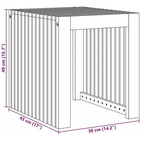 Tavolo da Giardino 43x36x40 cm Legno Massello di Teak - Foto 9