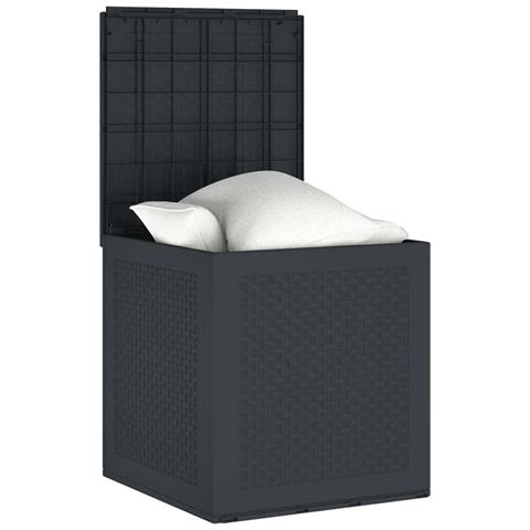 Scatola di Stoccaggio da Giardino Antracite 55x53x57 cm PP - Foto 2