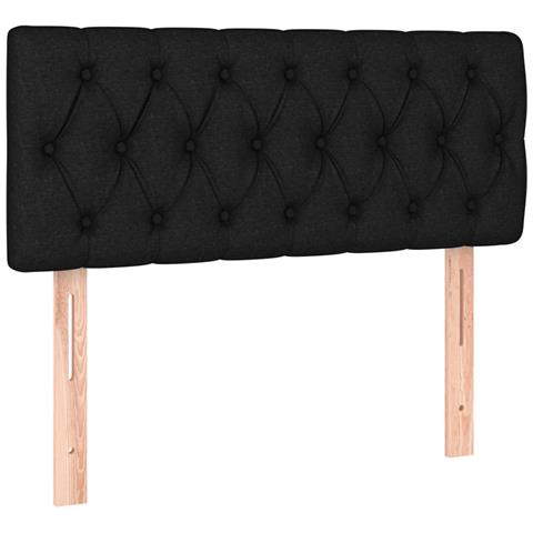 Letto a Molle con Materasso e LED Nero 120x190 cm in Tessuto - Foto 9