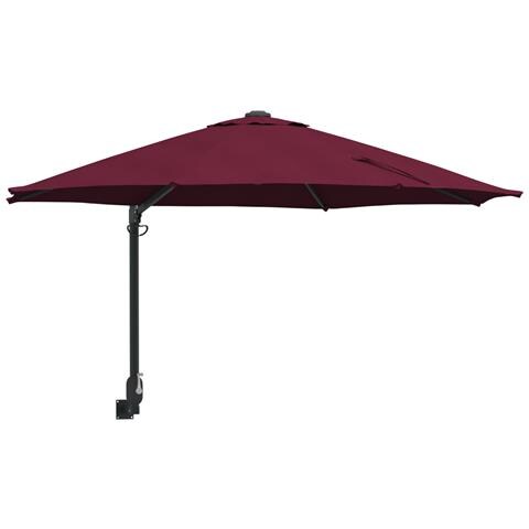 Ombrellone da patio Rosso Bordeaux Poliestere Grande Pieghevole - Foto 1