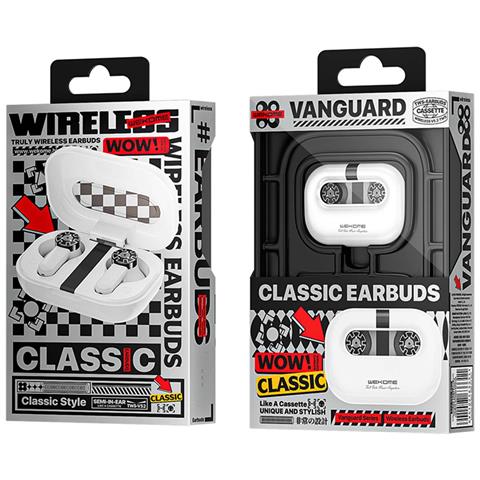 Cuffie Tws Wireless Bluetooth 5.2 Vanguard Con Custodia Di Ricarica, Bianco / Nero - Foto 2