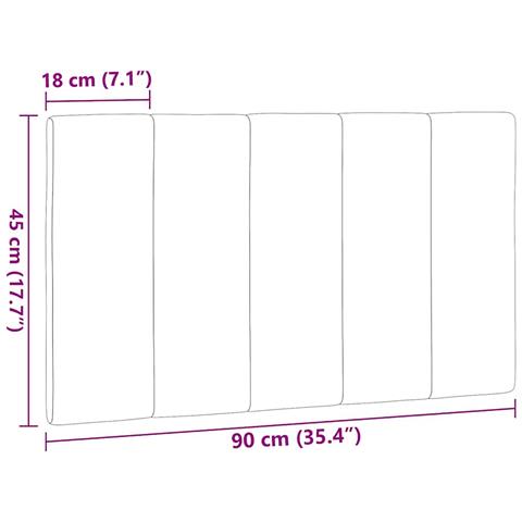 Cuscino Testiera Crema 90 cm in Tessuto - Foto 9