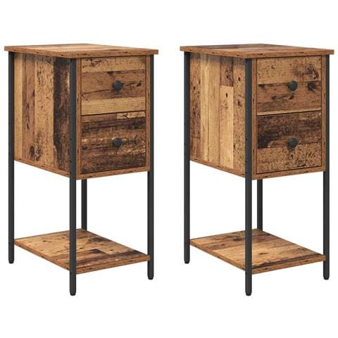 Armadio da Notte 2 pcs Legno vecchio 32 x 42 x 70 cm - Foto 1