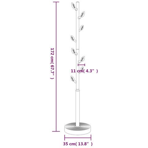 Appendiabiti Rosa 172 cm in Ferro Verniciato a Polvere - Foto 8