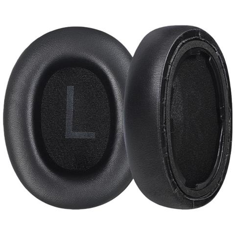 Cuscinetti Auricolari Di Ricambio In Pelle Proteica Nera Compatibili Con Cuffie Qcy H3 E Tozo Ht2 - Set Di 2 - Foto 1