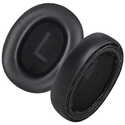 Cuscinetti Auricolari Di Ricambio In Pelle Proteica Nera Compatibili Con Cuffie Qcy H3 E Tozo Ht2 - Set Di 2 - Foto 2