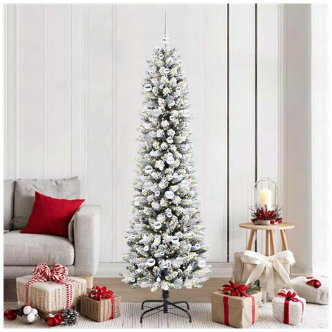 Albero di Natale artificiale con 300 LED Bianco 210 cm - Foto 2