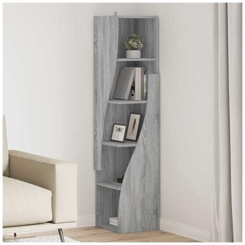 Mobile angolare Bianco 32x32x140cm Legno multistrato - Foto 2