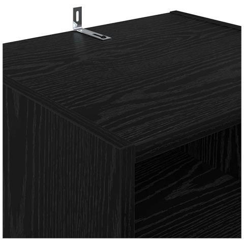 Mobile TV Rovere Nero 160 x 35 x 55 cm Legno multistrato - Foto 9