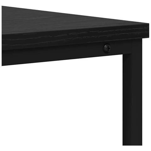 Tavolo consolle Rovere Nero 100 x 40 x 75 cm Legno multistrato - Foto 9