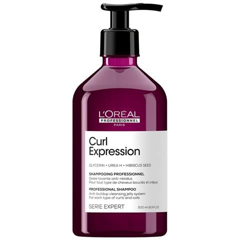 L'oreal Professionnel, Serie Expert Curl Expression, Glicerina + Urea H + Semi Di Ibisco, Shampoo Per Capelli, Anti-accumulo, 500 Ml - Foto 1
