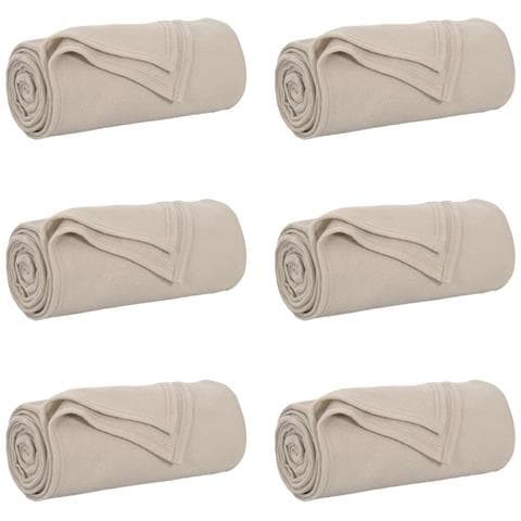 Coperte da Pile 6 pcs Beige 270 x 240 cm Panno - Foto 1