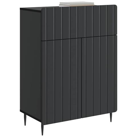 Credenza Nero 66 x 34,5 x 92 cm Legno ingegnerizzato - Foto 2
