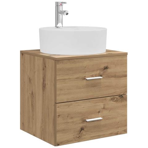Mobile Lavabo da Parete Rovere Artigianale 49,5 x 44,5 x 65 cm - Foto 1