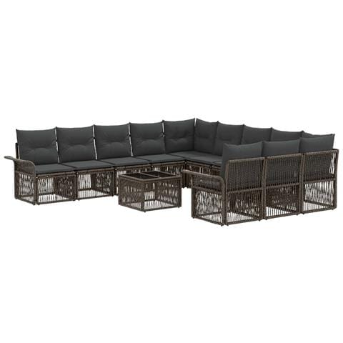 Set Divano da Giardino 12 pcs Grigio polyrattan - Foto 1